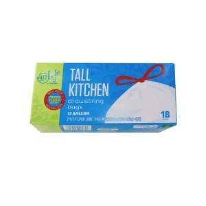 Plastic Portable Thick PE Plastic Drawstring-Type Garbage Bag for Household Office Use Customizable Size Trash Handler for Packaging