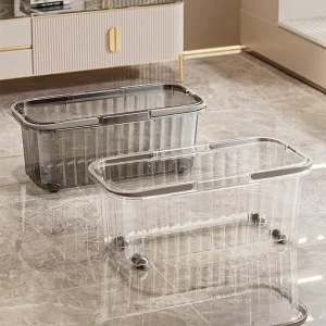 Plastic Rectangular Thickened Floor Cleaning Mop Bucket Household Plastic Bucket for Flat Sponge Mop