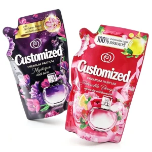 Plastic Stand-Up Spout Pouch, 1L Liquid Refill Bag for Detergent, Body Wash, and Soap
