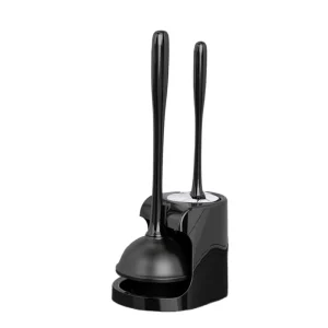 Plastic Toilet Brush and Plunger Set