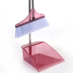 Plastic Transparent Broom Set Household Items Brooms and Dustpans Set With Long Sticks