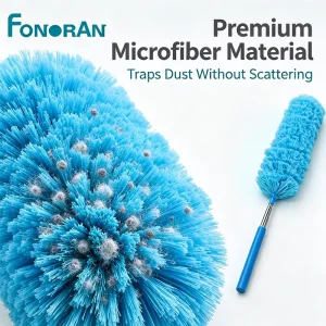 Plumero Telescopic Handheld Microfibre Cobweb Dusting Feather duster with Extension Pole for Room Cleaning