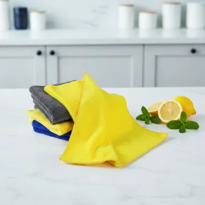 Plush Microfiber Car Wash Towel 380gsm High Absorbent Quick dry Long Short Pile Black Red Car Wash Towel