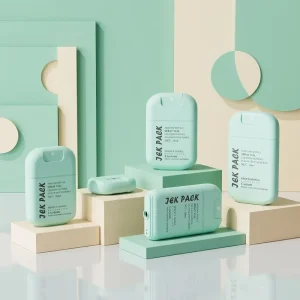 Pocket Spray Bottle 30ml 20ml Green Hand Sanitizer Credit Card Plastic Perfume Mist Spray Bottle