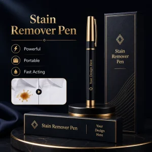 Pocket Stain Remover Pen for Clothes with Brush Tip Fast Fabric Spot Cleaner for Coffee Wine Oil Sauce and Travel Use
