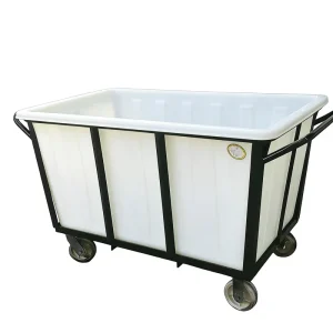 Poly Plastic 1000L Enclosed Bulk Laundry Carts Trolley Linen Truck Anti Aging Easy Handling 5 Year Service Life Multi Color