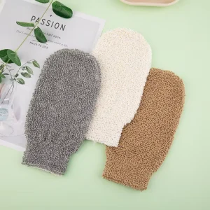 Polyester Agave Fiber Exfoliating Bath Gloves for Showering and Dead Skin Removal