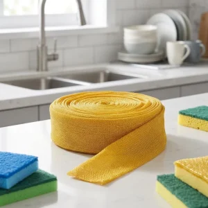 Polyester Fiber Semi-Finished Kitchen Cleaning Sponge Raw Material Roll