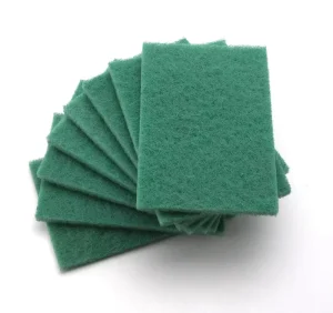 Polyester Kitchen Scourer Scrubber Green Sponge Scouring Pad