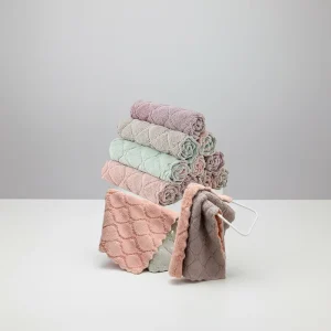 Polyester Microfiber Disposable Eco-Friendly Kitchen Cleaning Cloth Quick-Dry Super Absorbent Lint Free Dish Cloth