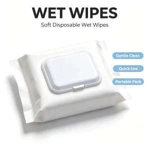 Polyester Wet Wipes with Sealed Flip top Lid Keep Wipes Moist for Household Use and Travel Sanitizing
