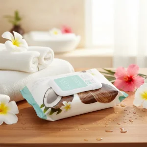 Popular Custom Label Non Woven Feminine Makeup Remover Cleansing Facial Wipes for Skin Care (Household Use)