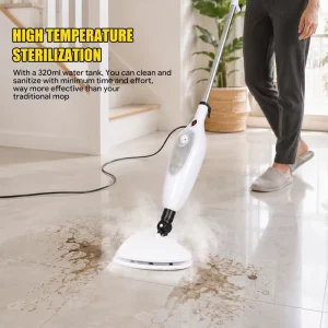 Portable 320ml Handheld Steam Mop Cleaner for Floor, Kitchen, and Bathroom Cleaning