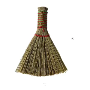Portable Bamboo Pole Grass Bristle Woven Brooms Wooden Handle PP Dustpan Classic Style Furniture Car Use Household Cleaning Tool