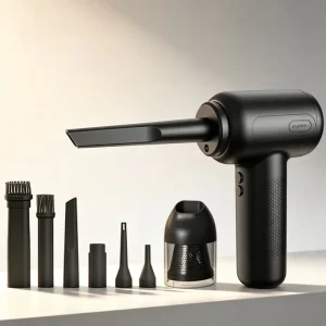 Portable Brushless Motor Electric Compressed Air Duster and Car Vacuum Cleaner with Multiple Mouthpieces