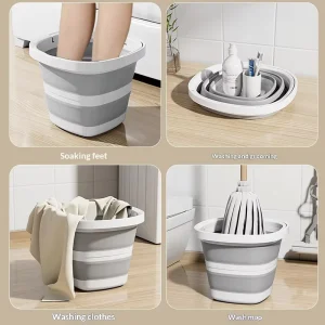 Portable Collapsible Folding Bucket for Outdoor Car Wash Fishing Travel Camping Household Storage Buckets