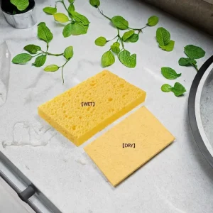 Portable Compressed Cellulose Kitchen Sponge Eco-Friendly Biodegradable