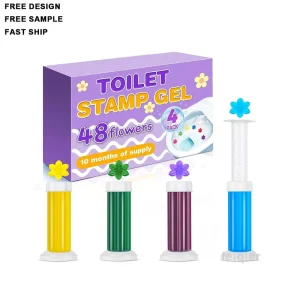 Portable Detergent Gel Toilet Cleaner and Deodorizer with Natural Fragrance for Bathroom Use