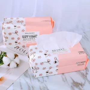 Portable Disposable Face Towel Travel Dry Cotton Wipes Nonwoven Facial Tissue Roll
