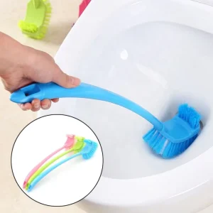 Portable Double-Sided Plastic Toilet Brush with Long Handle