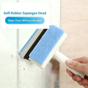 Portable Durable Handheld Plastic Double Sided Glass Cleaner for Windows and Bathrooms