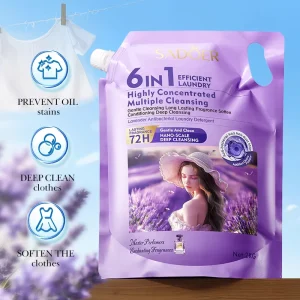 Portable Eco Friendly Lavender Rose Scented Concentrated Liquid Detergent for Apparel with Whitening Softening Features