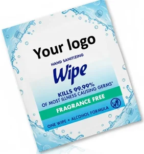 Portable Eco Friendly Lemon Scented Non Woven Extra Soft Antibacterial Hand Sanitizing Wipes Individually Wrapped Wet Towels