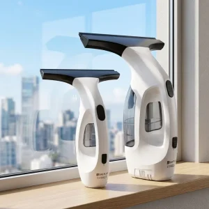 Portable Electric Window Cleaner with 3 Modes, 2000mAh Battery and Wireless Charging for Household and Hotel Use