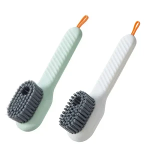 Portable Foldable Wall-Mounted Shoe Cleaning Brush with Plastic Handle and Nylon Bristles