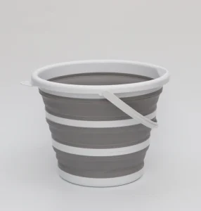 Portable Folding 10L Plastic Foldable Round Water Bucket for Outdoor Camping Collapsible and Easy Carrying