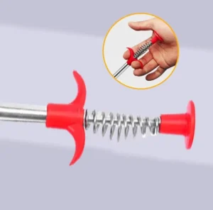 Portable Four-Prong Metal Drain Hair Remover and Sink Cleaning Tool