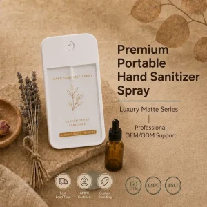 Portable Fragrance Spray Hand Sanitizer 30ml Alcohol Waterless Scented for Travel Pocket OEM Custom Logo