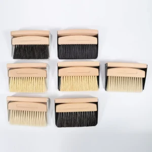 Portable Hand Broom and Metal Dustpan Set with Wood Handle