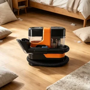 Portable Handheld Battery Powered 1.2L Capacity Hotel Household Deep Cleaning Carpet Floor Multi Purpose Steam Cleaner Brush