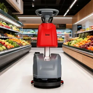 Portable Handheld Walk-Behind Floor Scrubber for Office and Home Use