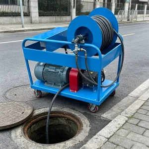 Portable High Pressure Water Jet Drain Cleaner for Municipal Sewer Line Blockages