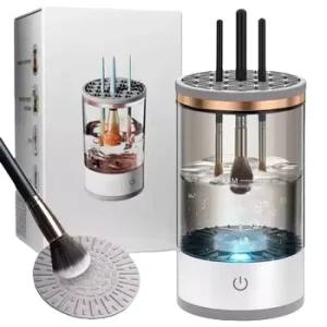Portable Household Cleaning Tool Upgraded Electric Makeup Brush Cleaner Machine Quick Efficient Spiral Silicone Plastic