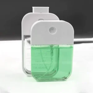 Portable Key Chain Hand Sanitizer Sprayer Bottle 38ml 45ml 50ml Silicone Cover Holder with Pump Seal Made of Plastic PET PP