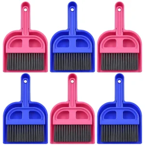Portable Mini Hand Broom and PP Dustpan Set with Plastic Broomstick for Desktop and Household Cleaning