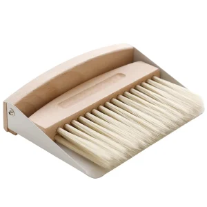 Portable Mini Metal Dustpan and Hand Brush Set for Desk, Office, Kitchen, and Pet Areas