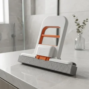 Portable Mini Sponge Mop with Folding Wringing Handle for Desktop, Window, Glass and Sink
