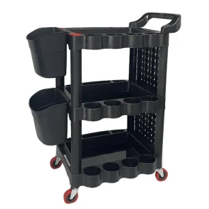 Portable Mobile Car Wash Trolley Portable Car Wash Cart with Repair Tools Storage for Car Cleaning