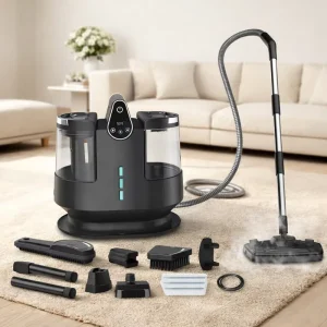 Portable Multi-Surface Carpet, Floor, and Upholstery Steam Vacuum Cleaner