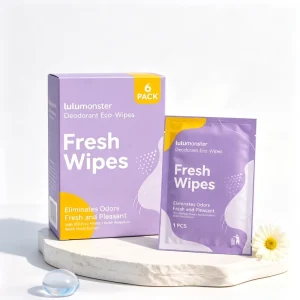 Portable Odor-Control Wipes Gentle Skin Cleansing Refreshing Wipes for Summer Gym Travel and On-the-Go Use