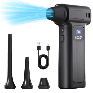 Portable Rechargeable Electric Air Duster Blower for Outdoor Use Cars and Barbecues