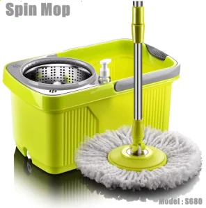 Portable Stainless Steel Microfiber Spin Flat Mop for Floor Cleaning