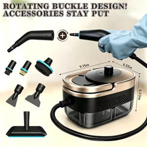 Portable Steam Cleaner with Nozzle and Brush Attachments for Small Spaces