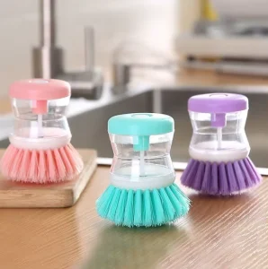 Pot Brush Household Cleaning Tools & Accessories Dish Wash Brush With Soap Dispenser Cleaning Dishes Brush