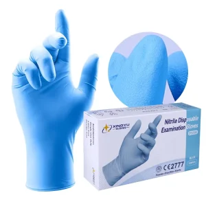 Powder-Free Disposable Nitrile Gloves, Protective, Waterproof, Oil-Resistant, for Food Handling and Cleaning