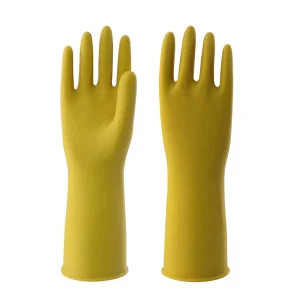 Powder-Free Latex Gloves Soft Thick Waterproof Reusable Food Contact Grade Household Kitchen